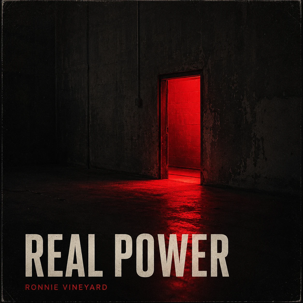 REAL POWER — Ronnie Vineyard red doorway cover artwork